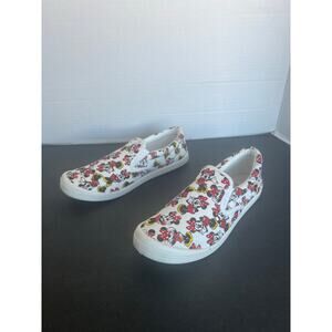 NWOT Minnie Mouse Disney Canvas Slip‎ On Loafer Sneaker Shoes Size 7
